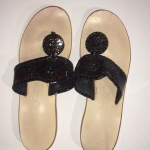 Jack Rogers rare Leopard skin sandals, size 7